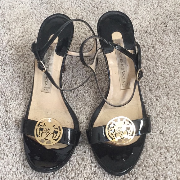 Domenico Vacca black patent sandals size 40 - Picture 2 of 4